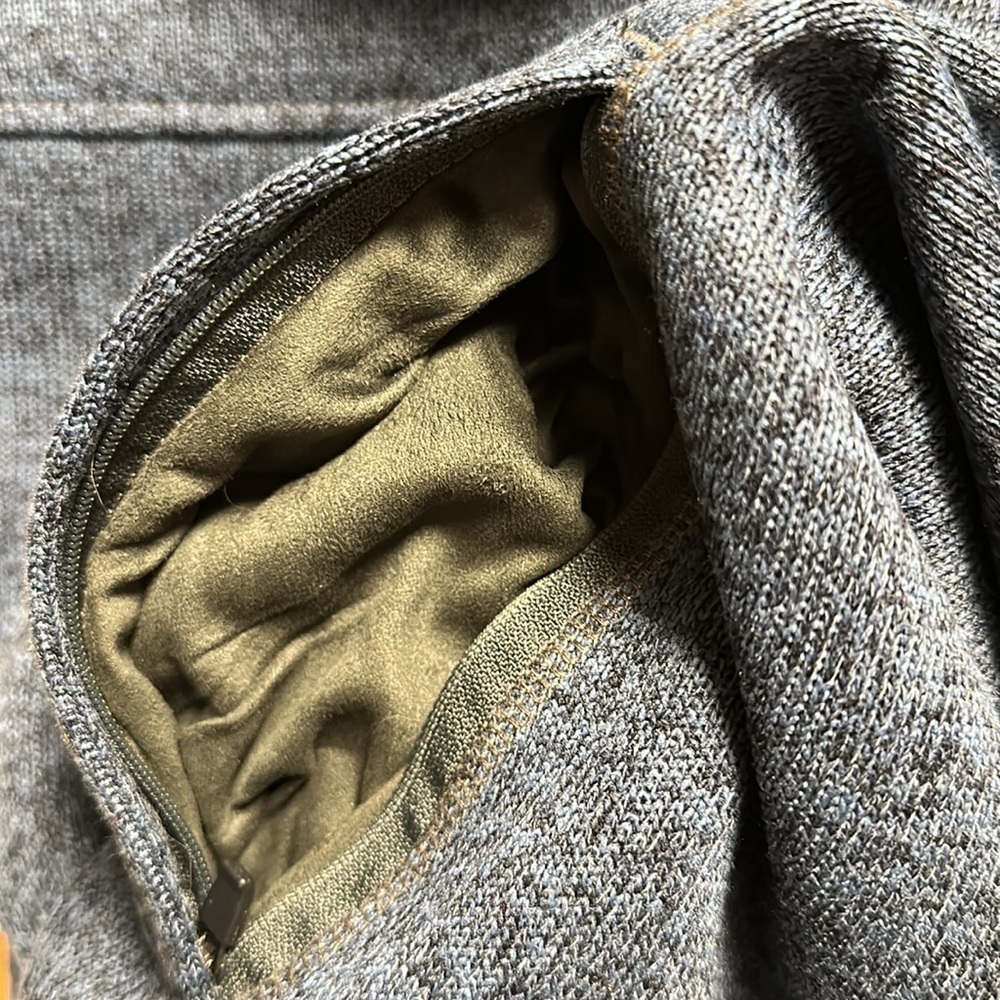 EDDIE BAUER 1/4 Snap Blue and Gray Sweater Fleece Sz XLarge - Picture 7 of 7
